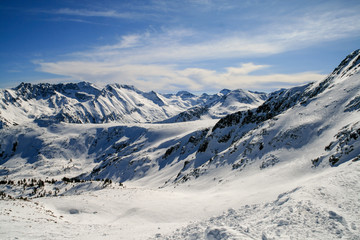 Winter landscape of Pirin Mountain from Todorka peak, Bulgaria