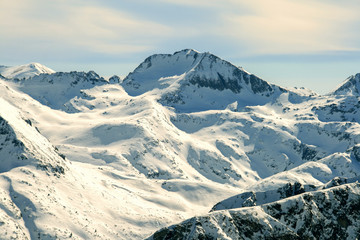 Winter landscape of Pirin Mountain from Todorka peak, Bulgaria