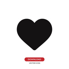 Heart icon vector
