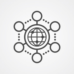 Network vector icon sign symbol