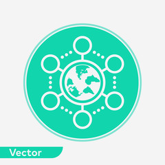 Network vector icon sign symbol
