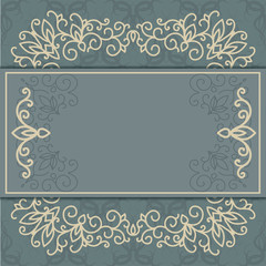 Vintage luxury background with abstract floral pattern.