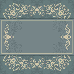 Vintage luxury background with abstract floral pattern.