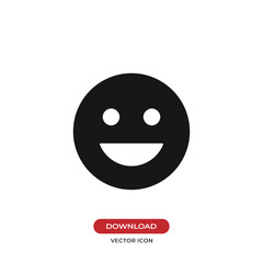 Happy smile icon vector