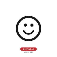Happy smile icon vector