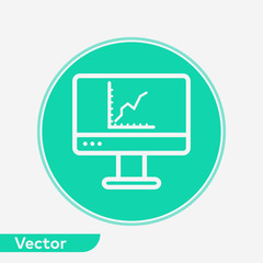 Monitor vector icon sign symbol