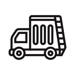 Recycling truck icon vector