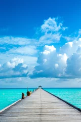 Photo sur Plexiglas Plage tropicale tropical Maldives island with white sandy beach and sea
