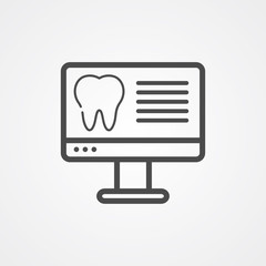 Dental computer vector icon sign symbol