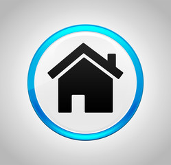 Home icon round blue push button