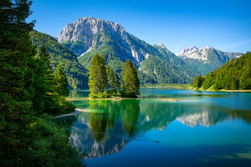 Obraz na płótnie Canvas Lago del Predil in Italy, Europe