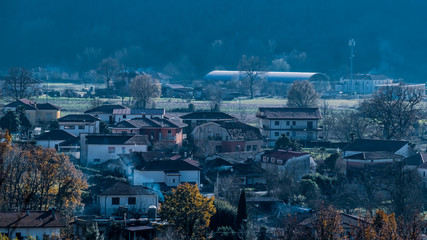 Italian village of Villa Latina in the late autumn scenery