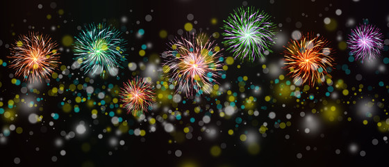 Fototapeta premium Wunderschönes Feuerwerk