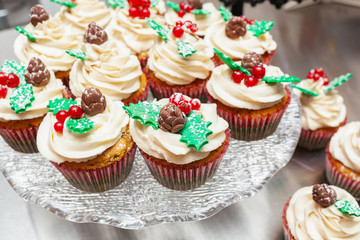 Gingerbread cupcake for christmas