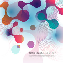 Polygonal space background with connecting dots and lines