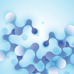 Modern vector design with elements of connect molecular bonds