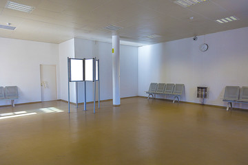 Empty Waiting Room at The Train Station In Portugal