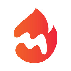 Letter Fire Logo