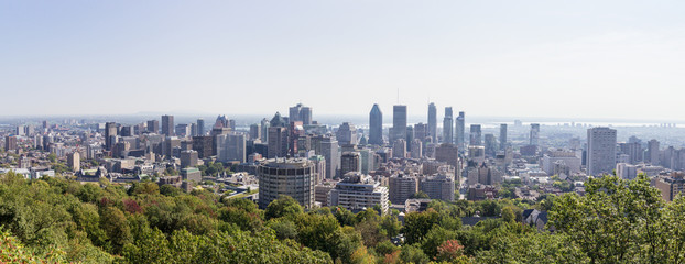 Views of Montreal from Mont-Royal (Canada)