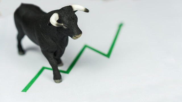 Bull Market Investment Chance. Investor Should To Trade More Than Normal Situation To Make More Capital Gain Or Profit.