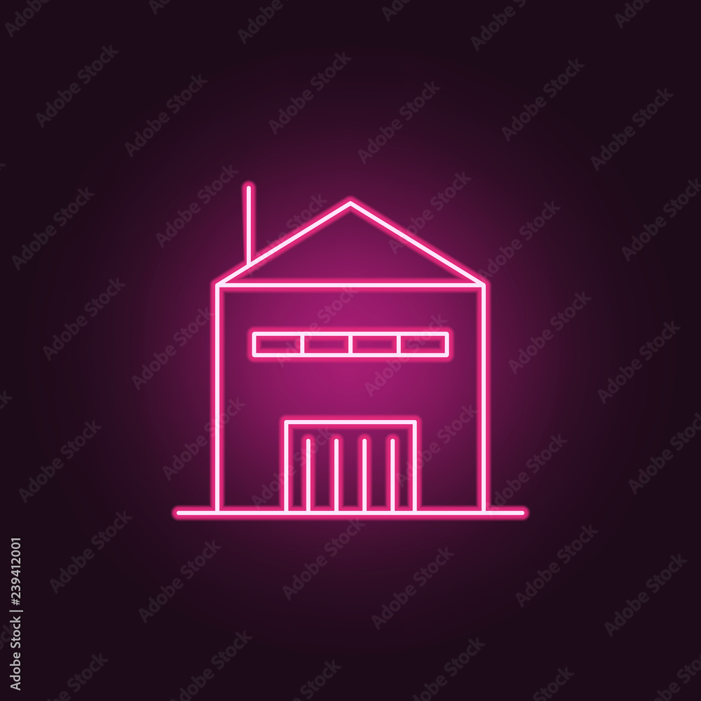 Poster storage icon. elements of manufacturing in neon style icons. simple icon for websites, web design, m