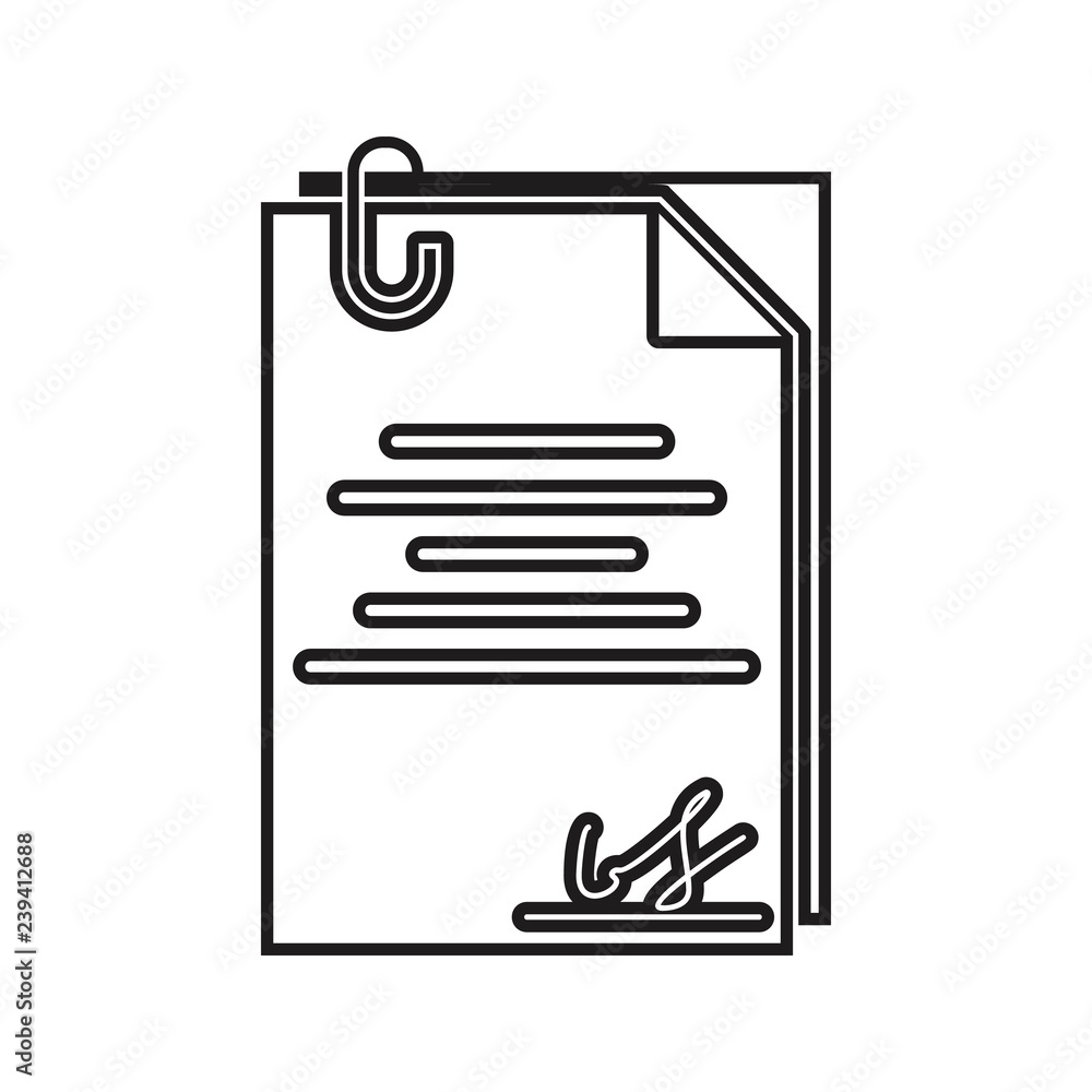 Poster work contract icon. element of hr & heat hunting for mobile concept and web apps icon. thin line ico