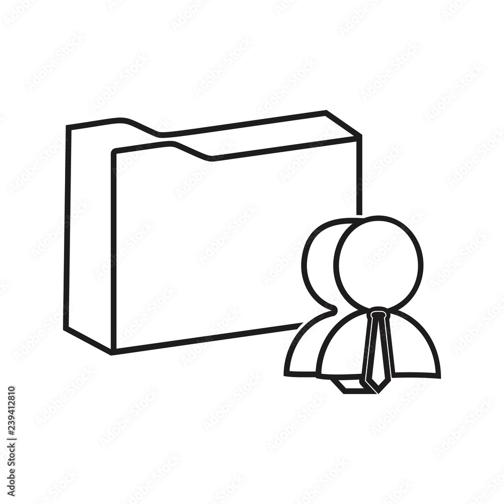 Poster 3d folder of employee documents icon. element of hr & heat hunting for mobile concept and web apps i
