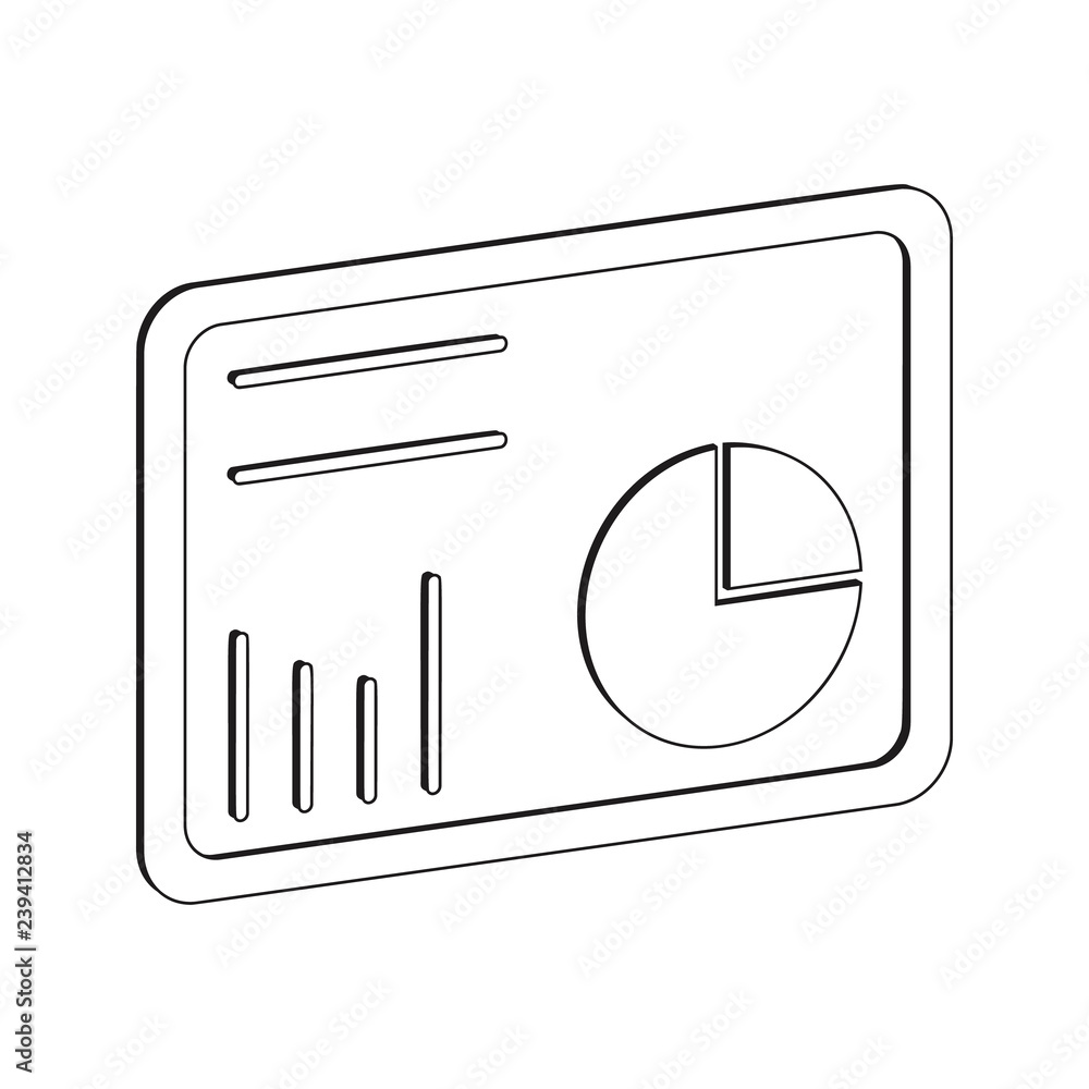 Poster indicators on the tablet screen in the diagram icon. element of hr & heat hunting for mobile concept