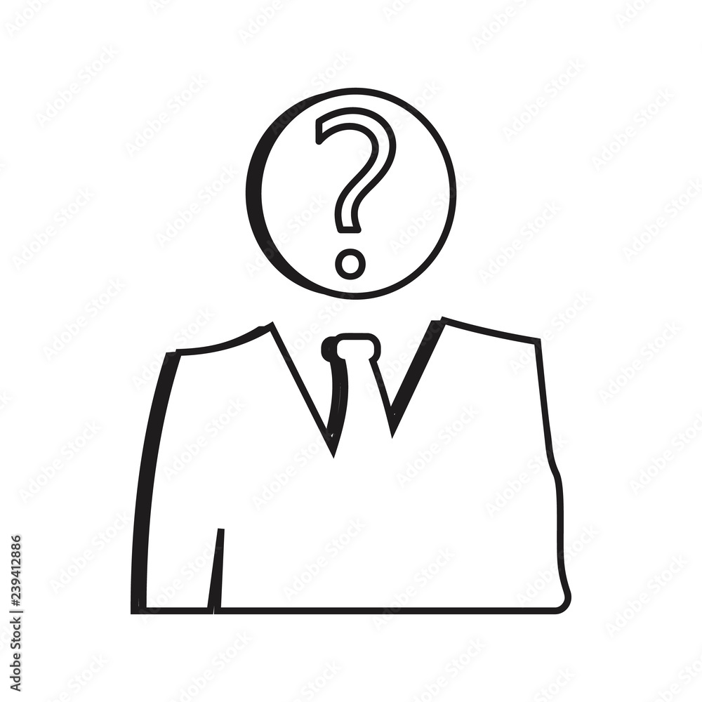 Poster unknown employee icon. element of hr & heat hunting for mobile concept and web apps icon. thin line 