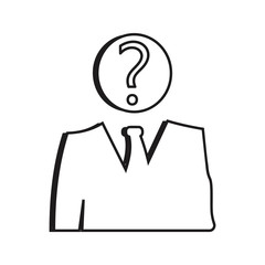 unknown employee icon. Element of HR & Heat hunting for mobile concept and web apps icon. Thin line icon for website design and development, app development