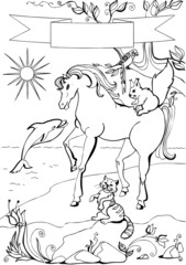 Coloring book. animals 22