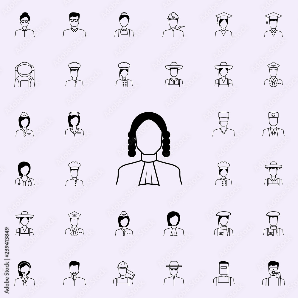 Poster judge icon. proffecions icons universal set for web and mobile