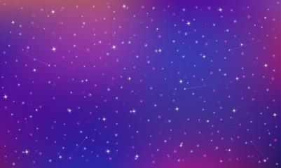 Vector background of the universe or the galaxy.And the light from the stars and the sky is beautiful and colourful as an illustration or serve as a backdrop