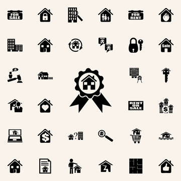 prize house icon. Real estate icons universal set for web and mobile