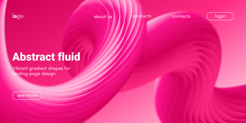 Abstract Fluid Background for Landing Page.