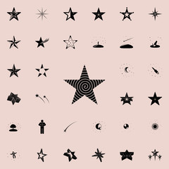 Five-pointed star icon. Stars icons universal set for web and mobile