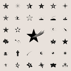 Five-pointed star icon. Stars icons universal set for web and mobile