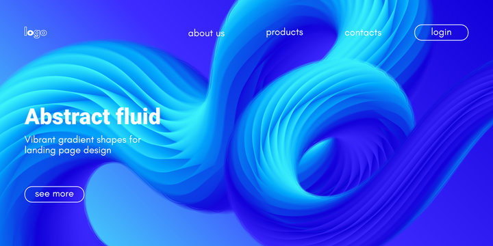 Abstract Fluid Background for Landing Page.