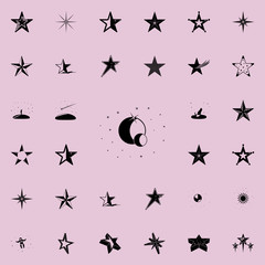 stars on the sky icon. Stars icons universal set for web and mobile