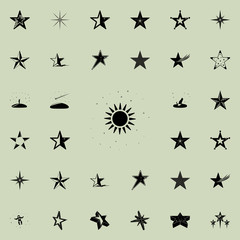 sun and stars icon. Stars icons universal set for web and mobile
