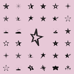 3d star icon. Stars icons universal set for web and mobile