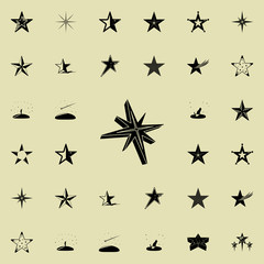 3d star icon. Stars icons universal set for web and mobile