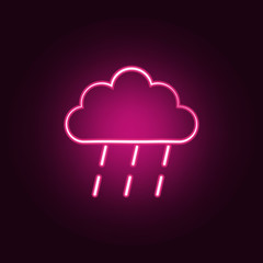 a sign of rainy weather icon. Elements of Weather in neon style icons. Simple icon for websites, web design, mobile app, info graphics
