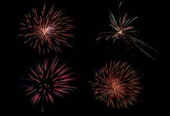 Firework with black background,Happy new years Firework celebrition