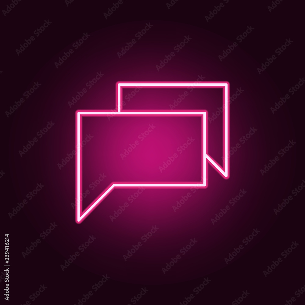 Poster dialogue bubble icon. elements of web in neon style icons. simple icon for websites, web design, mob