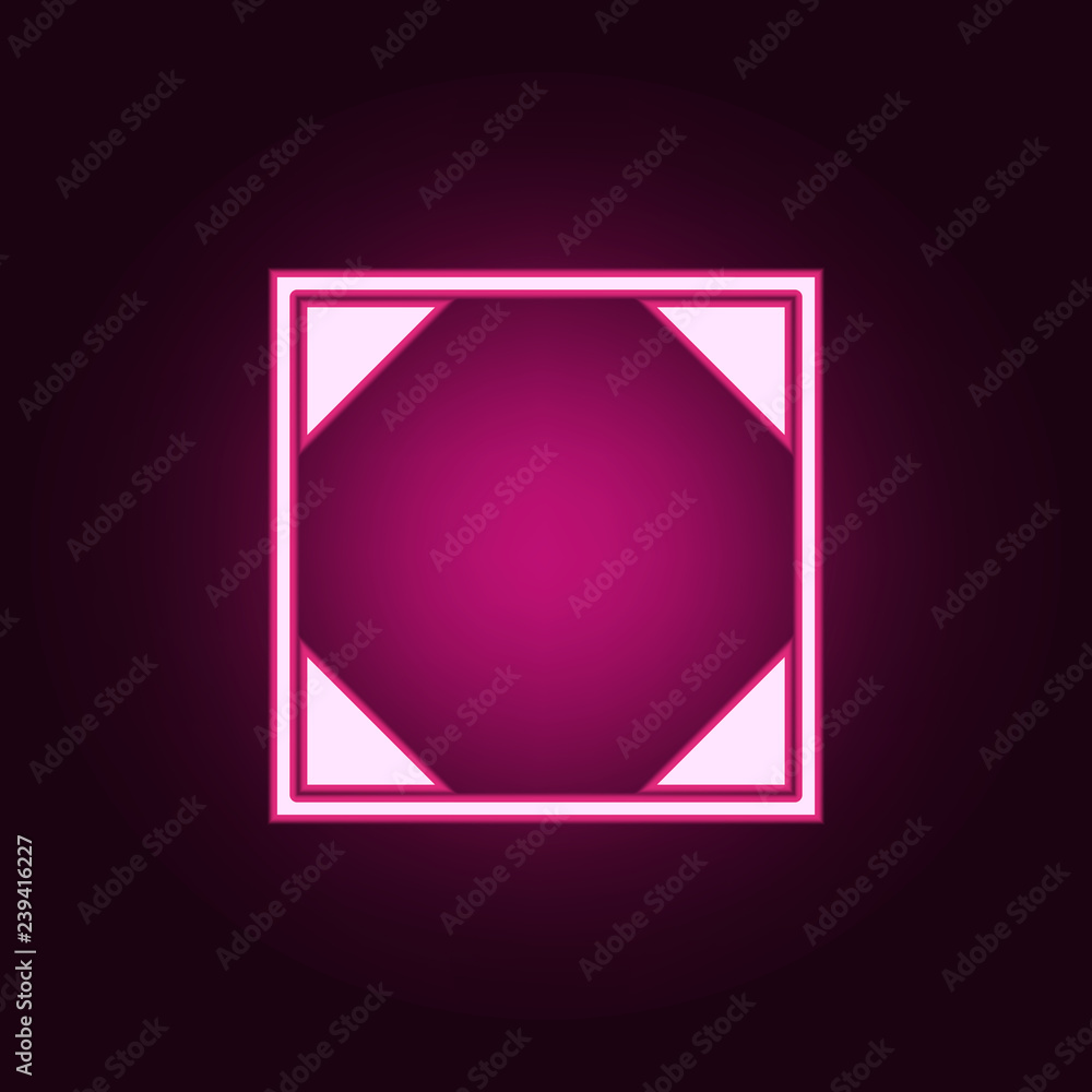Poster social network sign icon. elements of web in neon style icons. simple icon for websites, web design,