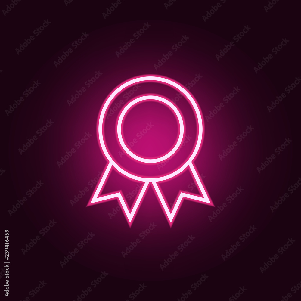 Poster medal icon. elements of web in neon style icons. simple icon for websites, web design, mobile app, i