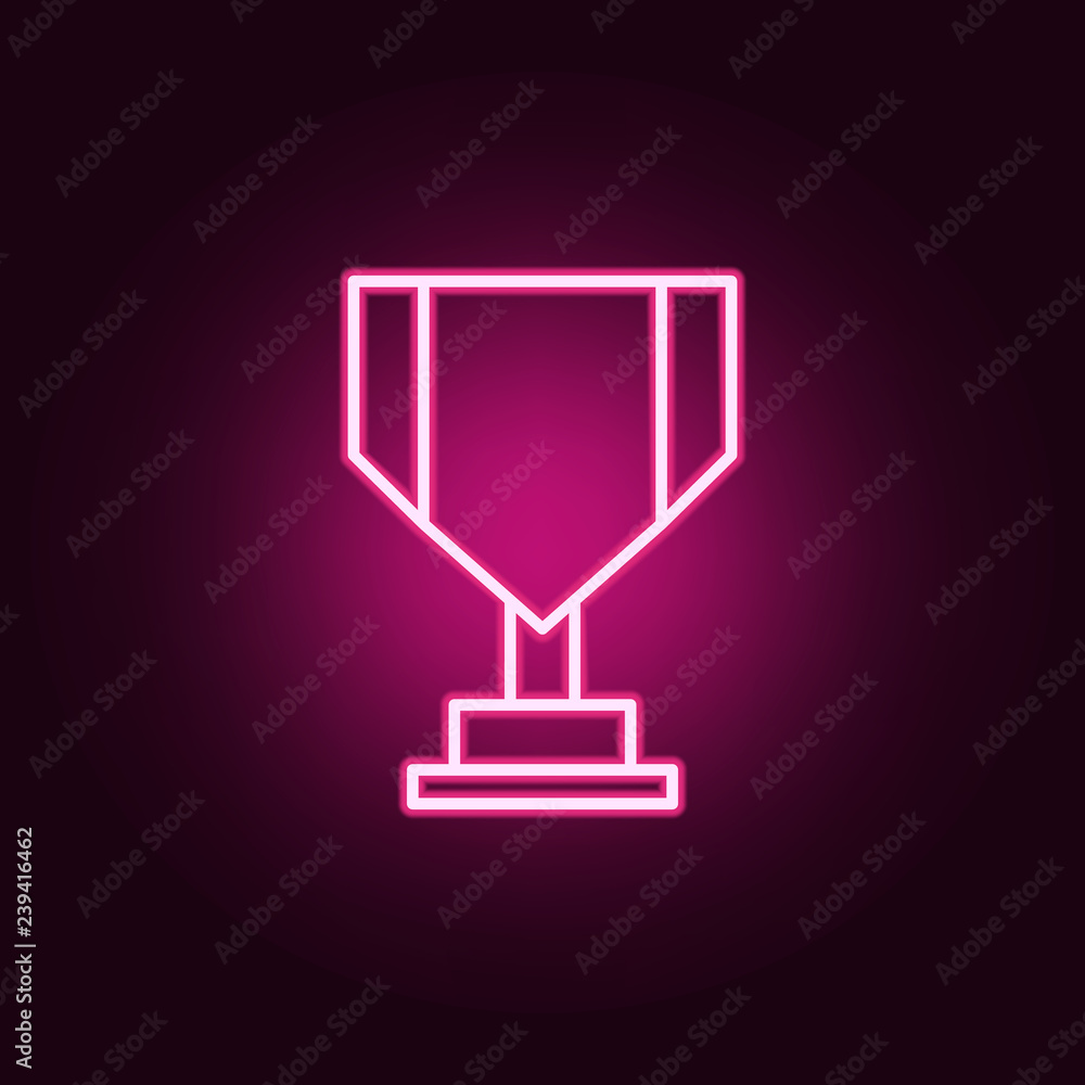 Poster cup icon. Elements of web in neon style icons. Simple icon for websites, web design, mobile app, info graphics