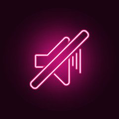 off-sound mark icon. Elements of web in neon style icons. Simple icon for websites, web design, mobile app, info graphics