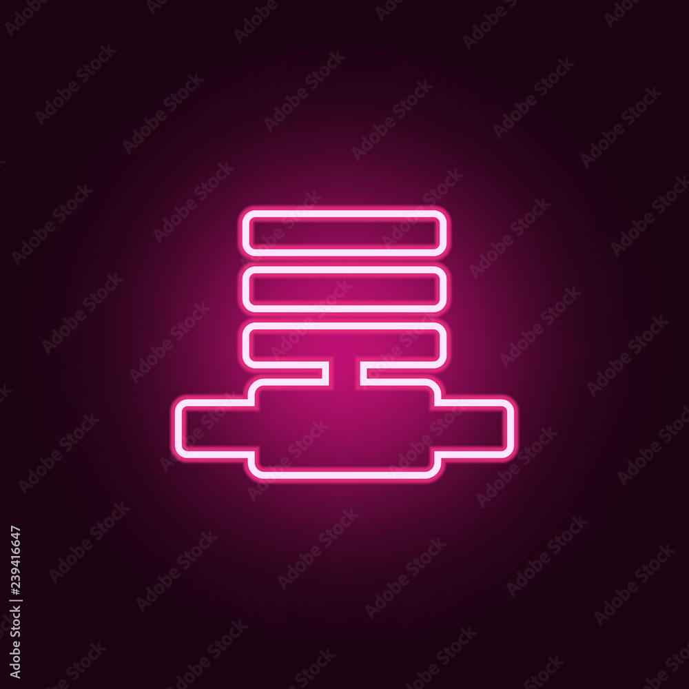Poster communication line icon. elements of web in neon style icons. simple icon for websites, web design, 